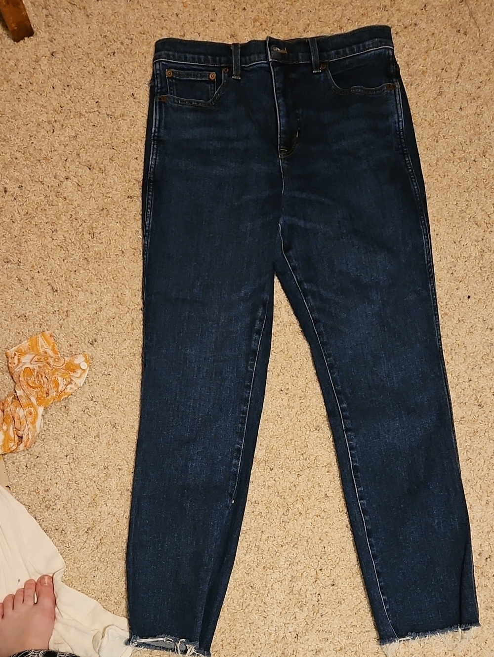 J. Crew Dark Blue High-Rise Slim Jeans